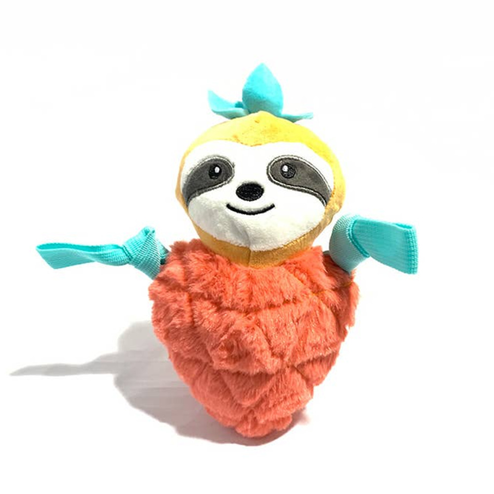 Sal The Sloth No Sound Dog Toy Orange bnwot